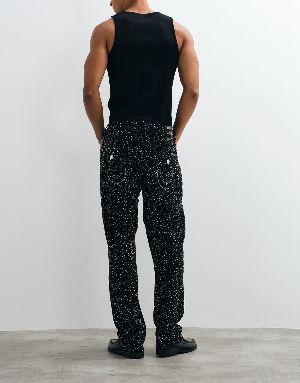 True Religion Crystal Baggy Fit Denim Jeans