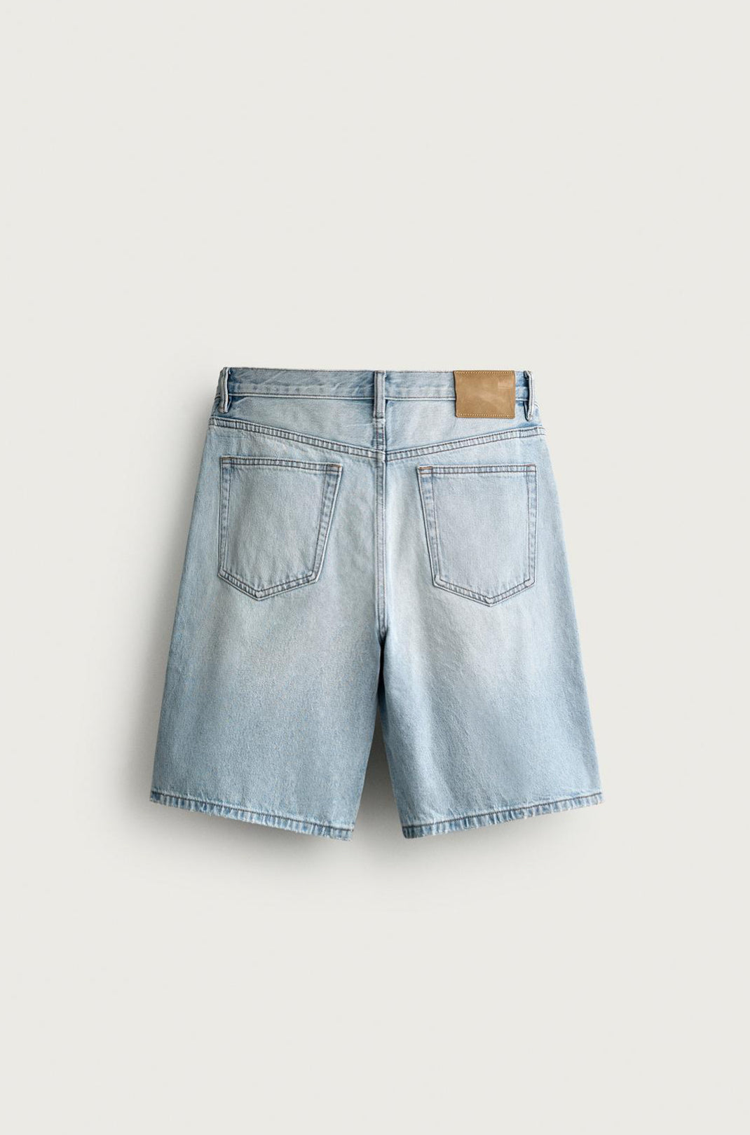 Zara Straight-Leg Denim Bermuda Shorts