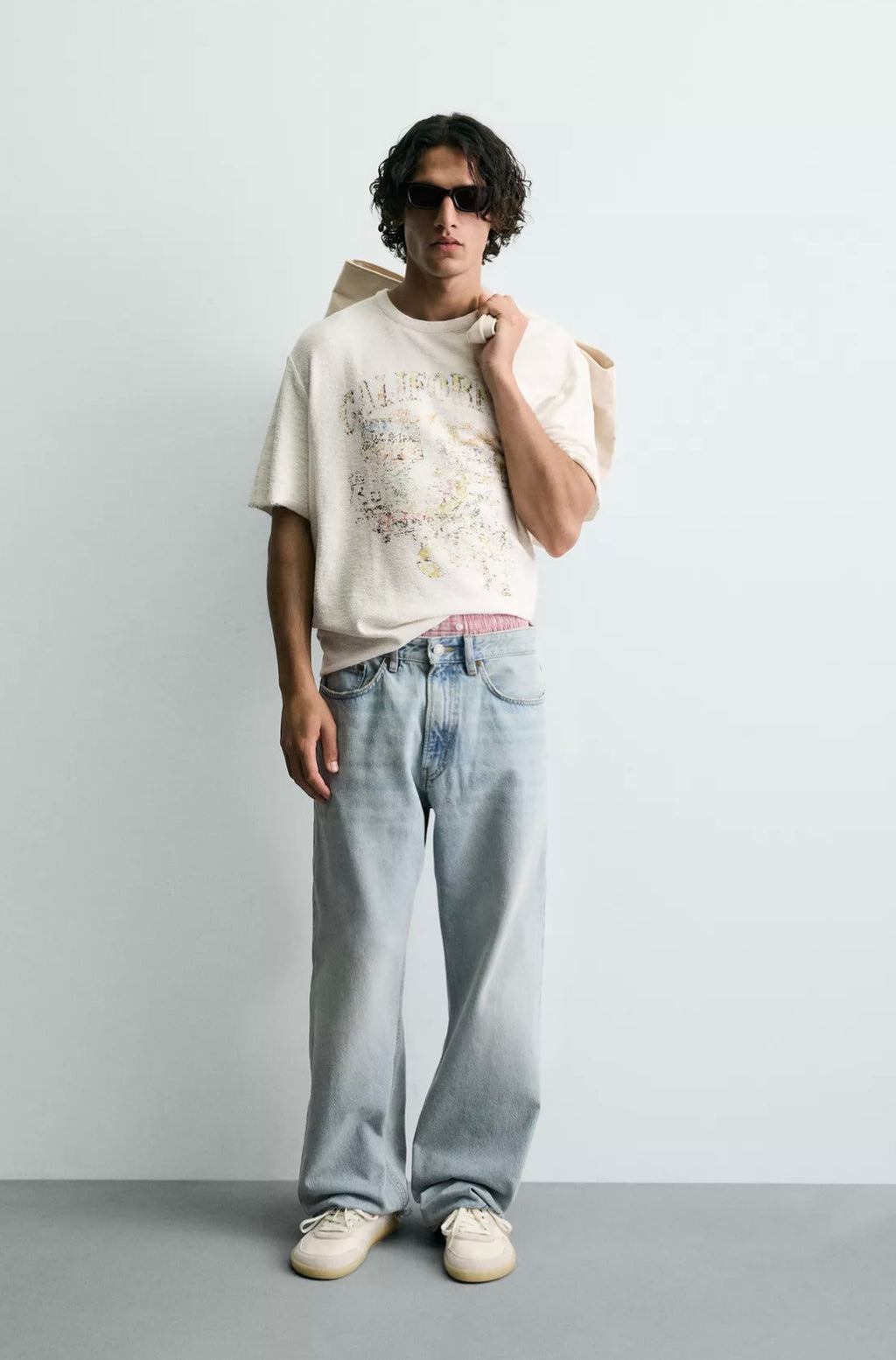 Zara Washed Printed Knit T-Shirt