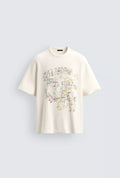 Zara Washed Printed Knit T-Shirt