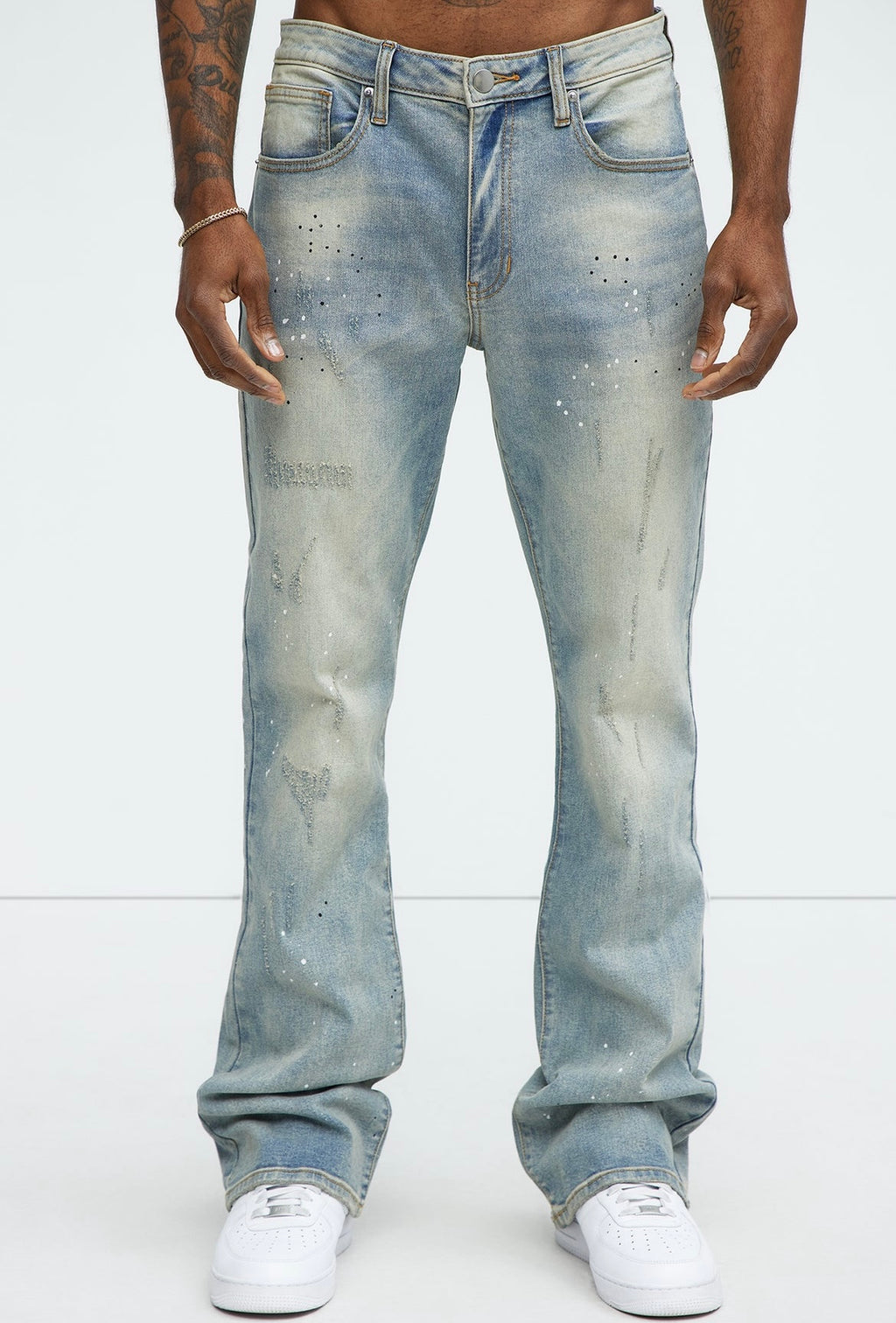 FASHIONNOVA Ripped Flare Jeans