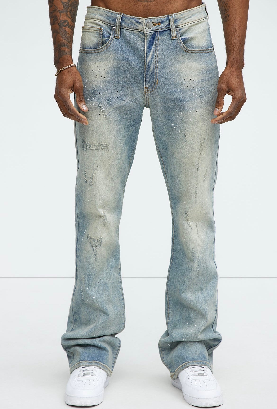 FASHIONNOVA Ripped Flare Jeans