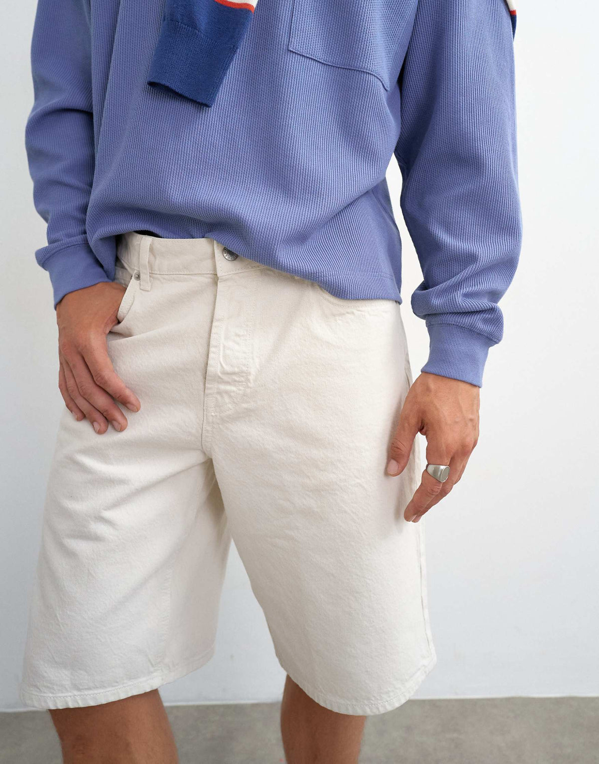Topman Rigid Baggy Denim Short