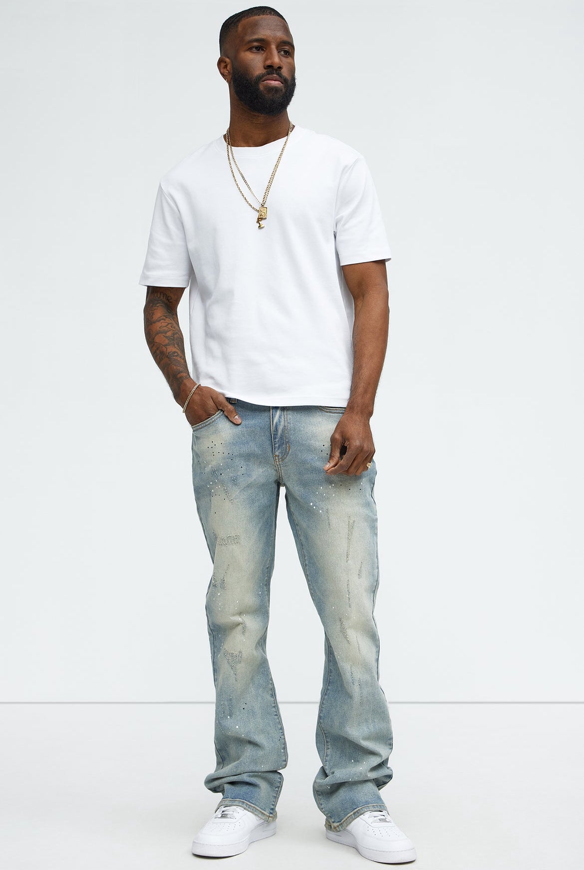 FASHIONNOVA Ripped Flare Jeans