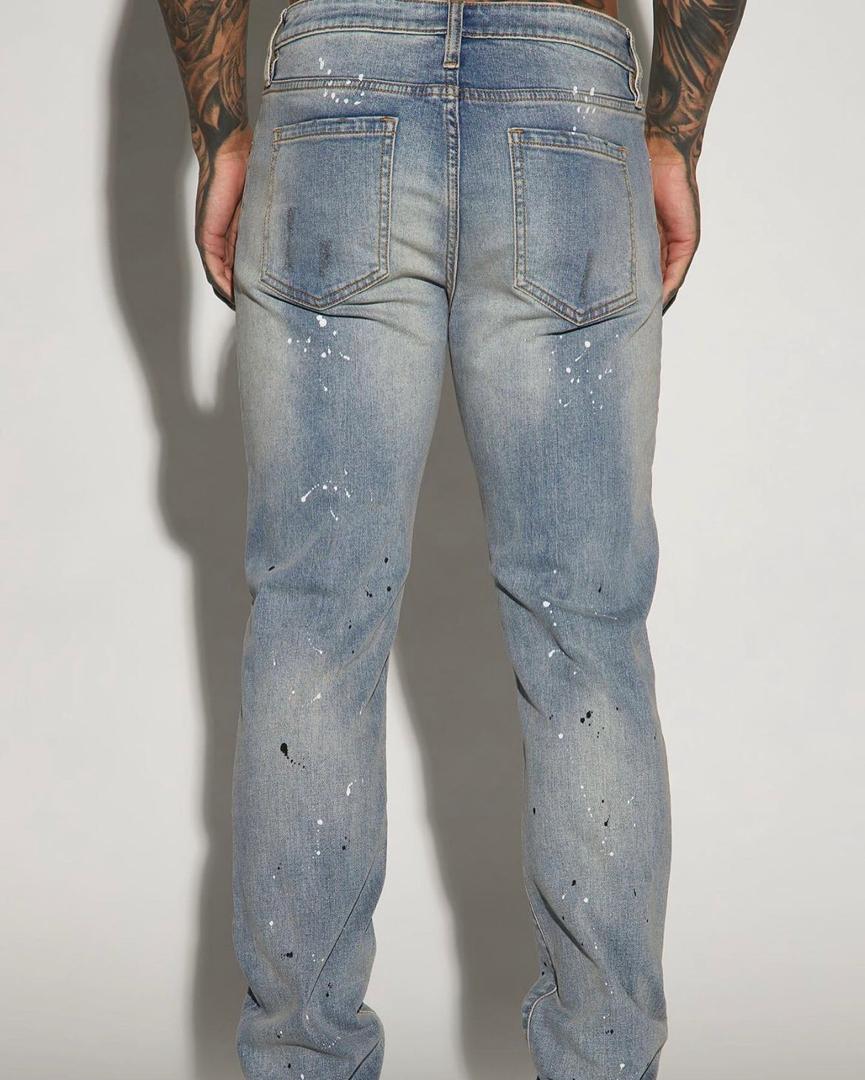 FASHIONNOVA Ripped And Bleach Splatter Jeans