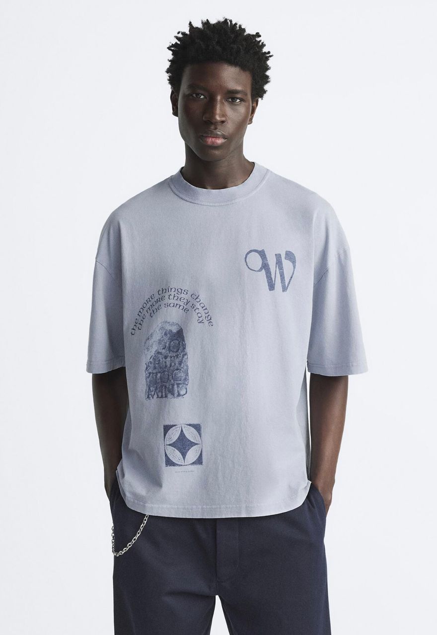 Zara T-Shirt With Printed Graphics