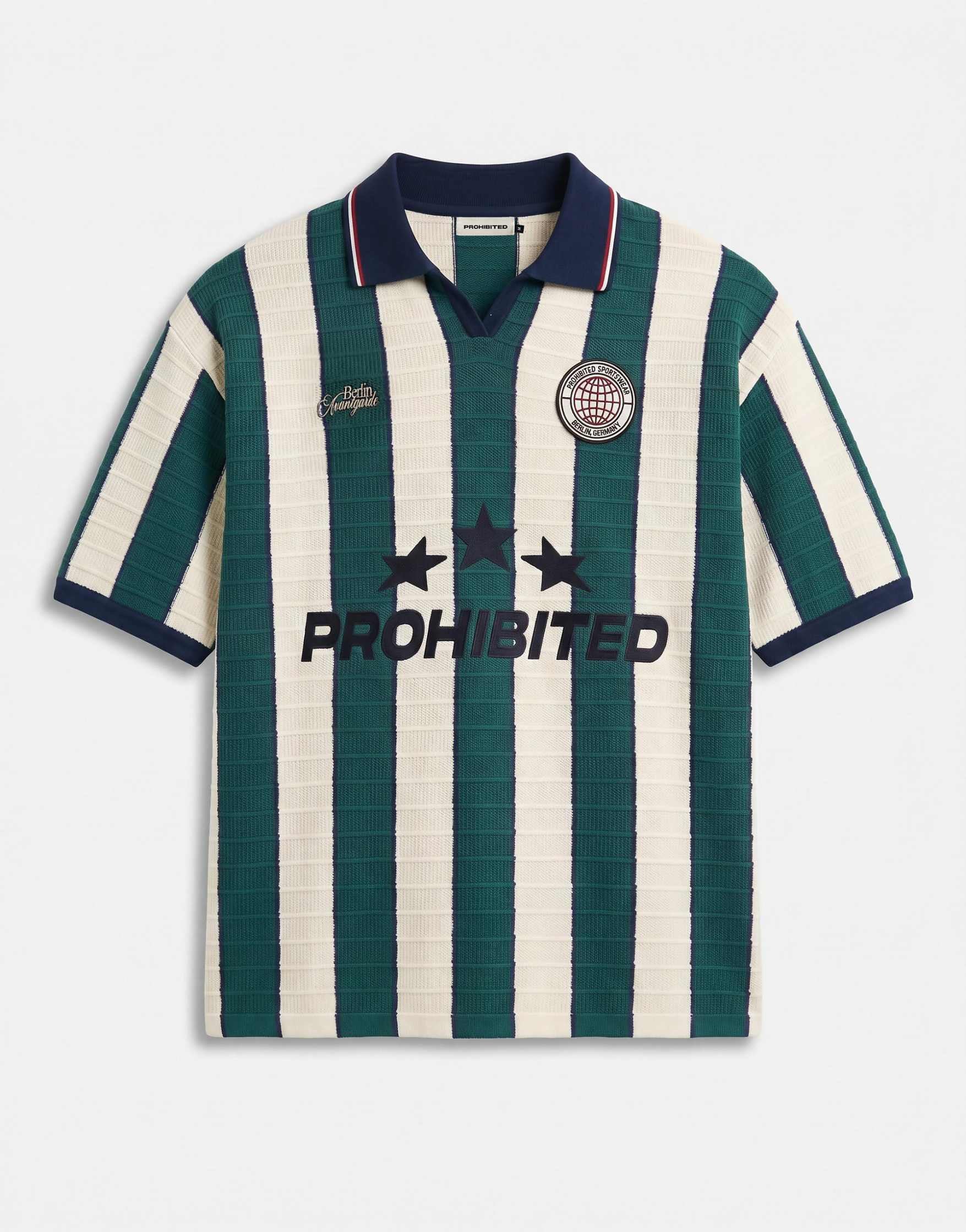 Prohibited Knitted Stripe Football Shirt