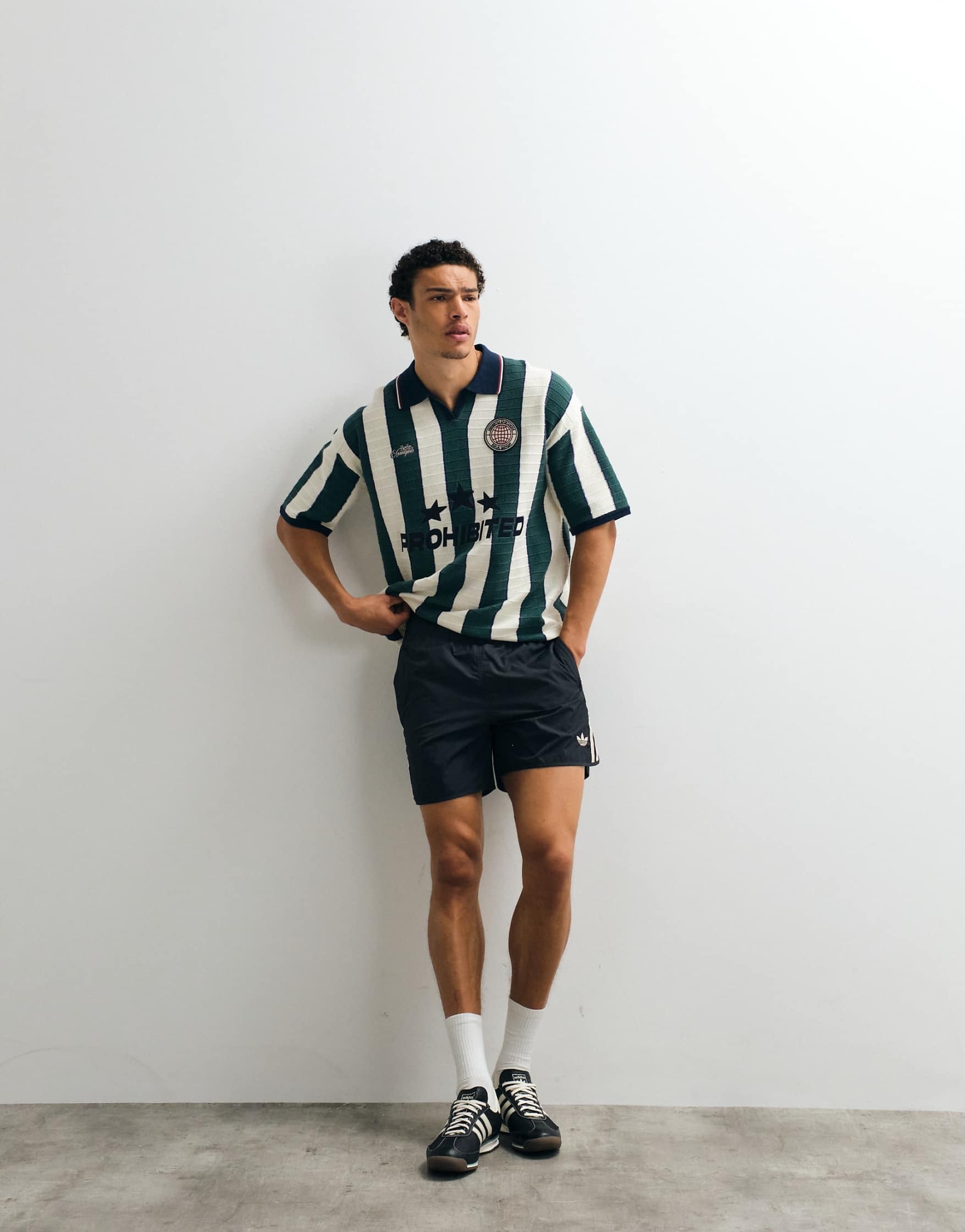Prohibited Knitted Stripe Football Shirt