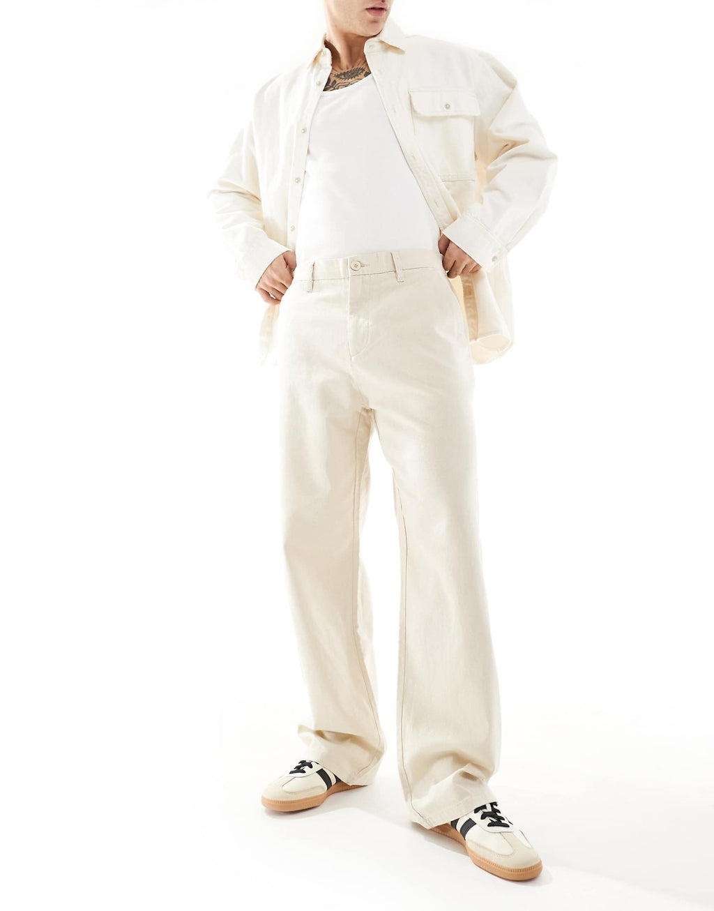 ONLY & SONS Baggy Fit Linen Trousers