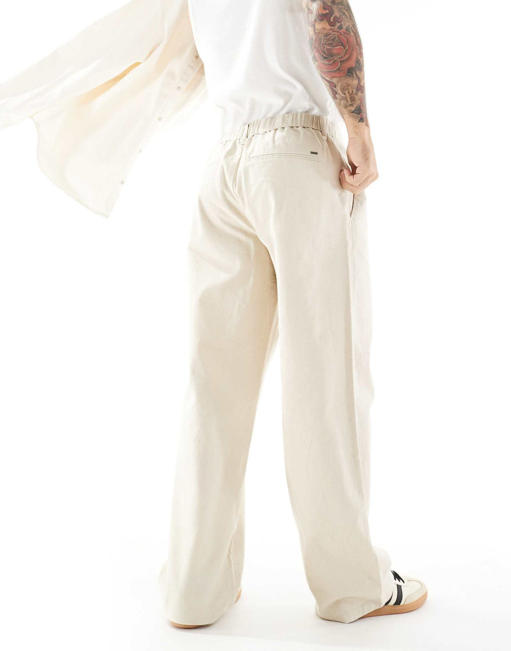 ONLY & SONS Baggy Fit Linen Trousers